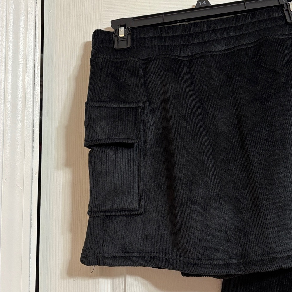 Mono B Charcoal Ribbed Corduroy Jacket and cargo Skort set - Picture 5 of 12
